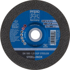 PFERD Cut-Off Wheel, 7" x .045 x 7/8, SGP STEELOX, T27, Aluminum oxide