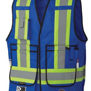 Vest Surveyor F/R Royal Blue 7oz w/Ref-Stripes C1 L2; Sz: L